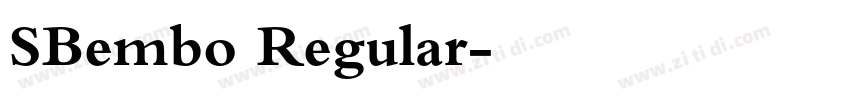 SBembo Regular字体转换